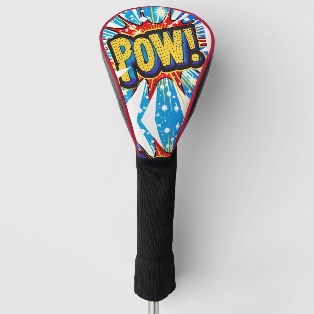 Couvre-club De Golf "POW !" explosif ! Couverture de tête de golf insp (Devant)