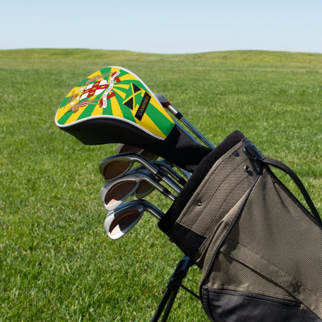 Couvre-club De Golf Premium Jamaica Golf & Jamaican Flag / Patriotes (In Situ)