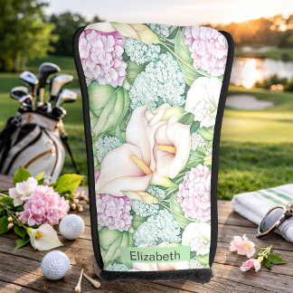 Couvre-club De Golf Pretty Pastel Calla Lily Personalized