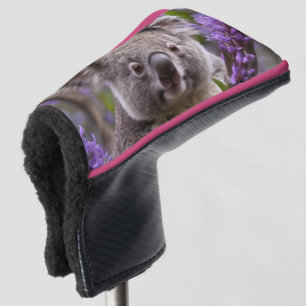 Couvre-club De Golf Purple Jacaranda Koala Ours, Golf Putter Cover