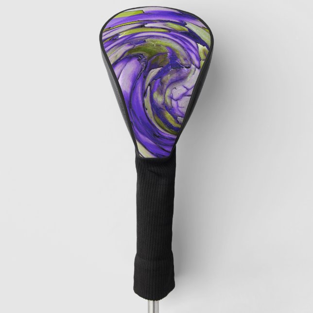 Couvre-club De Golf Purple N Lime Art Abstrait (Devant)