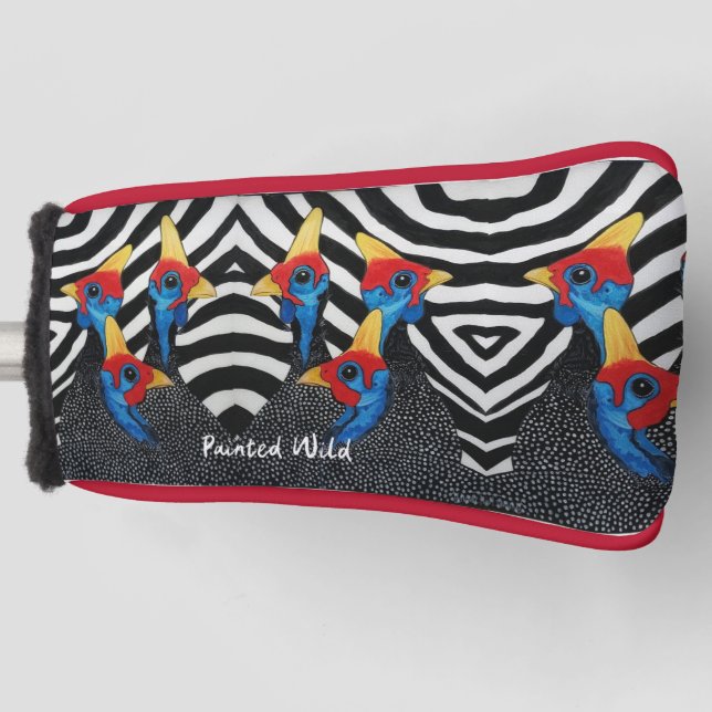 Couvre-club De Golf Putter Cover Guinée Fowl Peint Wild (Devant)