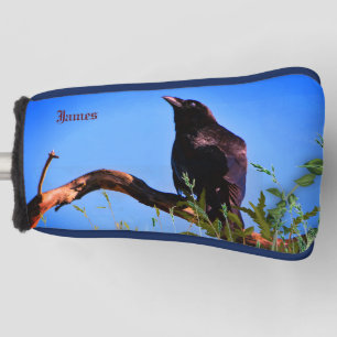 Couvre-club De Golf Putter Raven noir oiseau