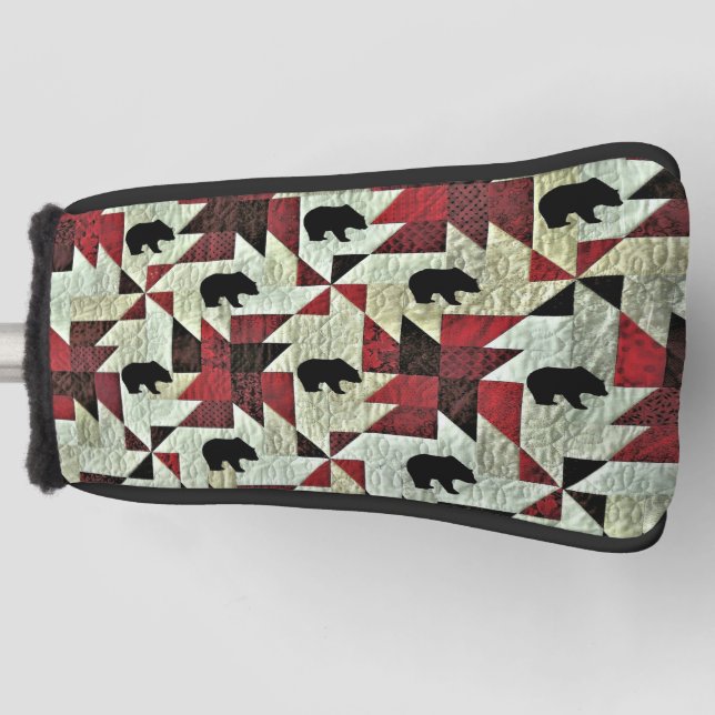 Couvre-club De Golf Quilt d'ours noir (Devant)