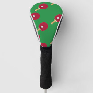 Couvre-club De Golf Raquette de ping-pong et boule sur vert