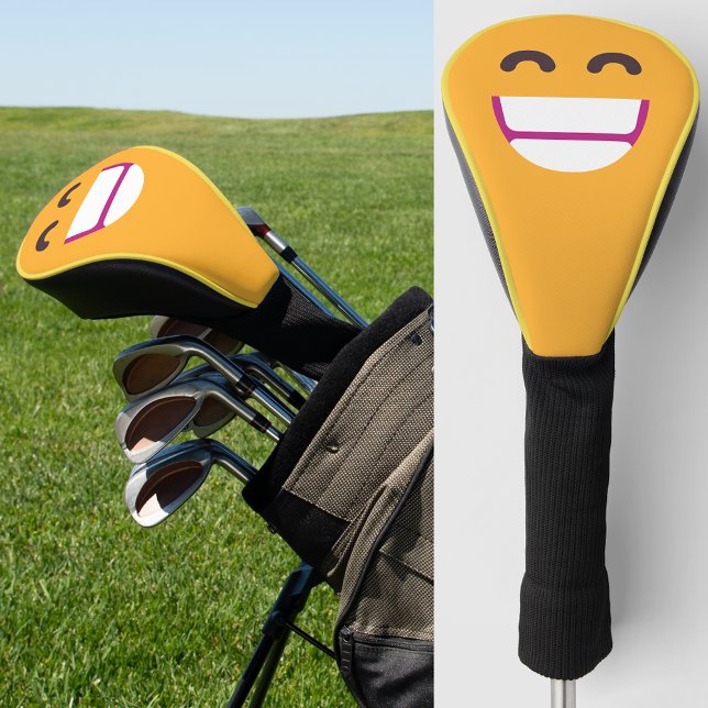 Couvre-club De Golf Rayonnement Visage Souriant Yeux mignons Couleurs  (Créateur téléchargé)