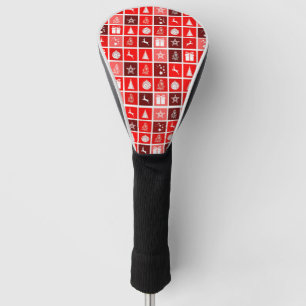 Couvre-club De Golf Red Christmas Holiday Cute Tree Reinder