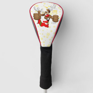 Couvre-club De Golf Reindeer Drunk Funny Caractère de Noël