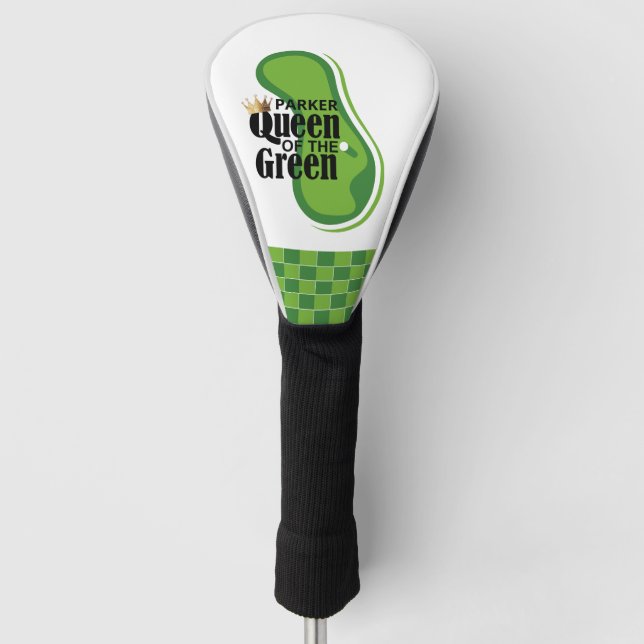 Couvre-club De Golf Reine du Monogramme Vert (Devant)
