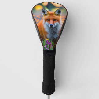 Couvre-club De Golf Renard rouge dans le champ de Fleur sauvage