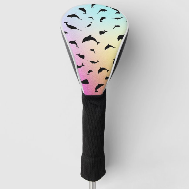 Couvre-club De Golf requin-taupe sur fond océanique (Devant)
