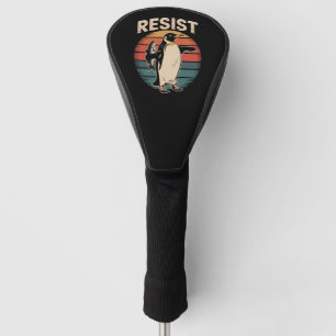 Couvre-club De Golf Résister Manchots Activisme Protester Tarifs Rétro