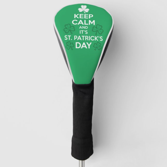 Couvre-club De Golf Restez calme, c'est la Saint-Patrick irlandais  (Devant)