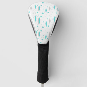 Couvre-club De Golf Rétro diamant de turquoise et couverture de
