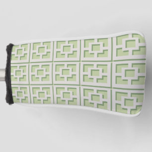 Couvre-club De Golf Retro Green Trellis Golf Head Coque