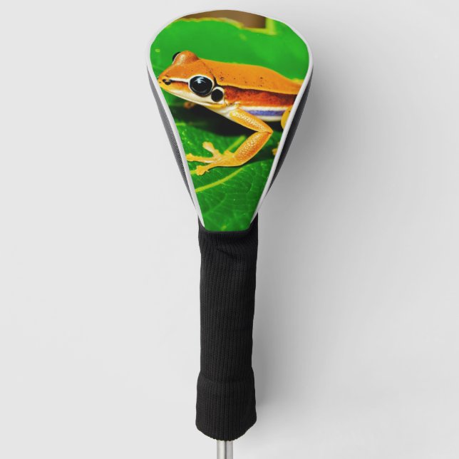 Couvre-club De Golf "Ribbit Ready : Froggy Fairway Protector" "Hop to  (Devant)