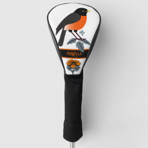 Couvre-club De Golf Robins Et Fleurs