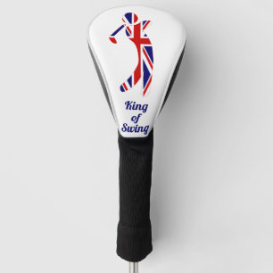 Couvre-club De Golf Roi de silhouette de golfeur de l'oscillation  