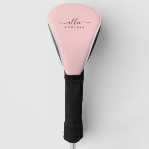 Couvre-club De Golf Rose pâle rose rose rose rose moderne Nom minimali
