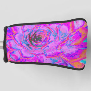 Couvre-club De Golf Rosette Succulente pourpre et magenta