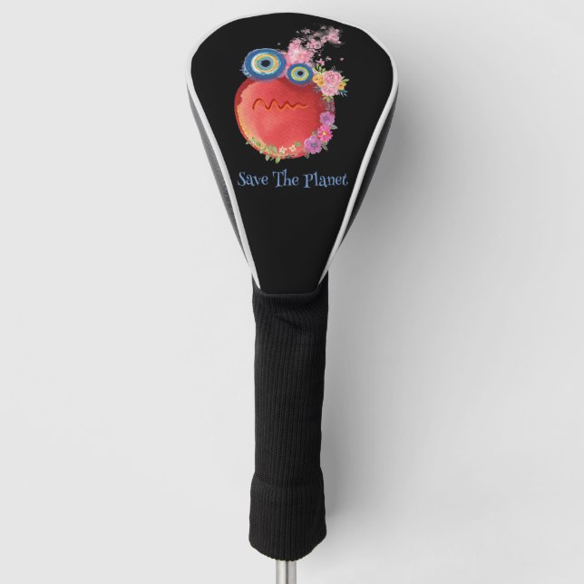 Couvre-club De Golf Rouge mignon Enregistrer la collection Planet (Devant)