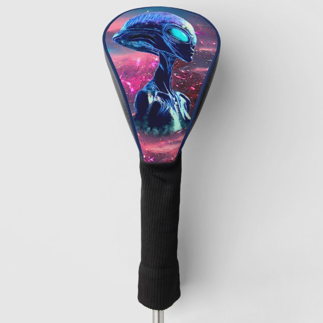 Couvre-club De Golf Sagesse Alien Psychédélique Scifi Art (Devant)
