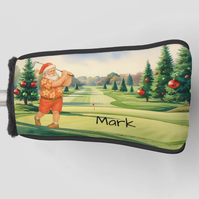 Couvre-club De Golf Santa is golfing Hawaii Shirt (Devant)
