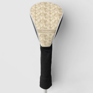 Couvre-club De Golf Scales de dragon à l'apparence dorée avec nom