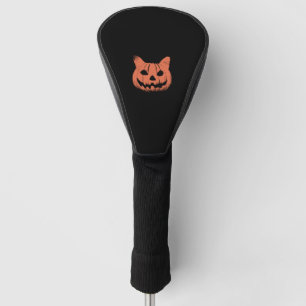 Couvre-club De Golf Scary Chat Citrouille Jack-o'-lantern Halloween Ho
