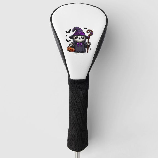 Couvre-club De Golf Scary Halloween Sloth Witch Costume Casquette Mer  (Devant)