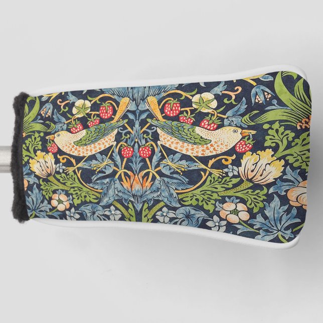 Couvre-club De Golf Schéma floral William Morris Strawberry Thief (Devant)