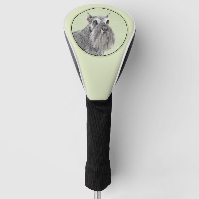 Couvre-club De Golf Schnauzer (Giant, Standard) Peinture - Chien Art (Devant)