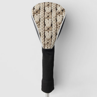 Couvre-club De Golf Seamless Chunky Cable Knit Pattern