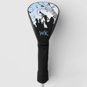 Couvre-club De Golf Section de trompette Musique bleue Monogramme Jazz