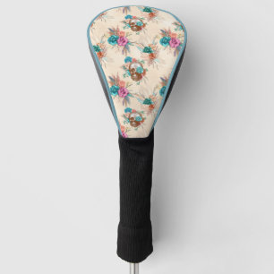 Couvre-club De Golf Série Boho Skull Design 3