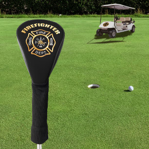 Couvre-club De Golf Service des incendies Pompier Gold
