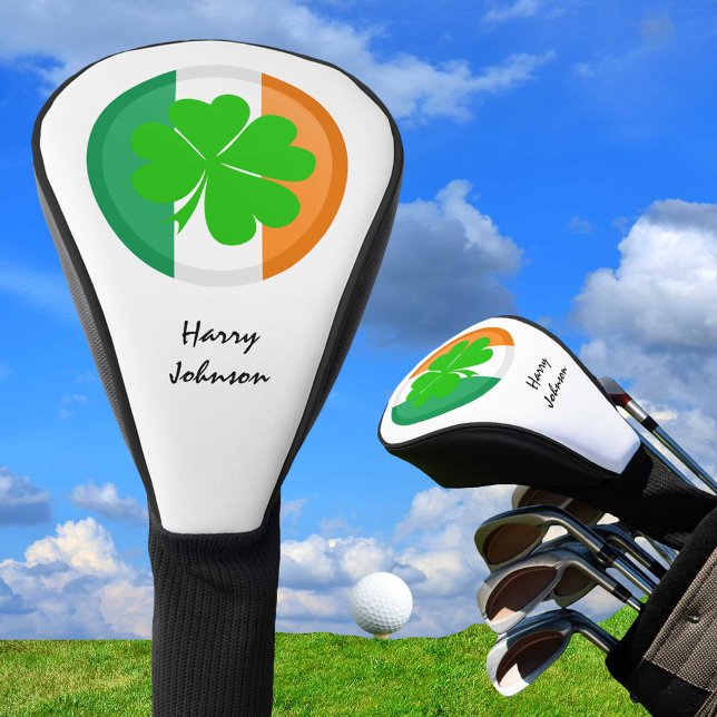 Couvre-club De Golf Shamrock & Irish Golf Club Covers drapeau Monogram (Créateur téléchargé)