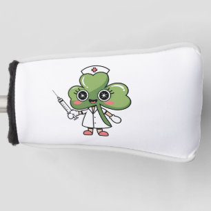 Couvre-club De Golf Shamrock Lucky Charm Nurse Kawaii Lucky Charme