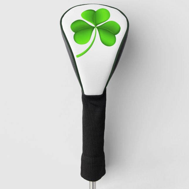 Couvre-club De Golf Shamrock sur disque blanc (Devant)