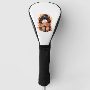 Couvre-club De Golf Shih Tzu Fall Dog Automne quitte Thanksgiving Copi