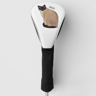 Couvre-club De Golf Siamese cat cartoon