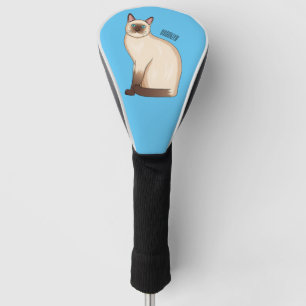 Couvre-club De Golf Siamese cat cartoon