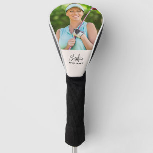 Couvre-club De Golf Signature Monogramme manuscrit Script Blush PHOTO
