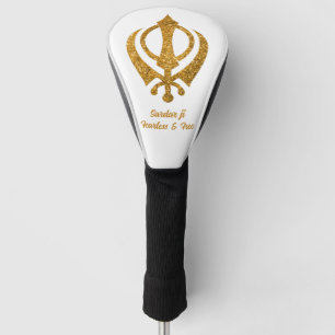 Couvre-club De Golf Sikh Khanda "Sans peur et libre"