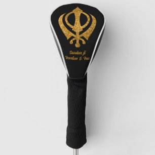 Couvre-club De Golf Sikh Khanda "Sans peur et libre"