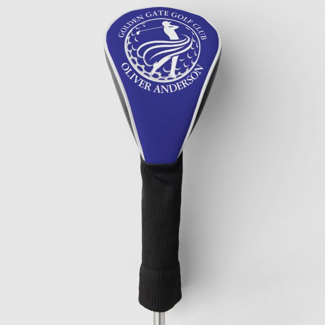 Couvre-club De Golf Silhouette de Golfeur dynamique personnalisée (Devant)