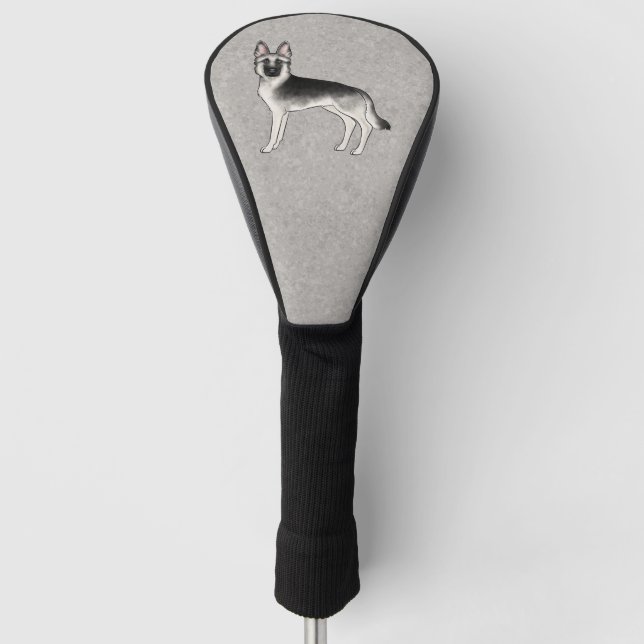 Couvre-club De Golf Silver Sable German Shepherd'un joli chien de dess (Devant)