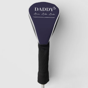 Couvre-club De Golf Simple Elegant Papa Cubed Typographie Noms des enf
