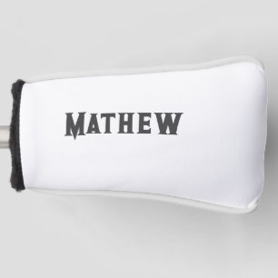 Couvre-club De Golf simple lettre initiale monogramme ajouter votre no