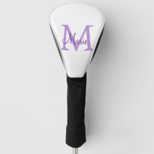 Couvre-club De Golf simple minimum ajouter nom monogramme rose    redj